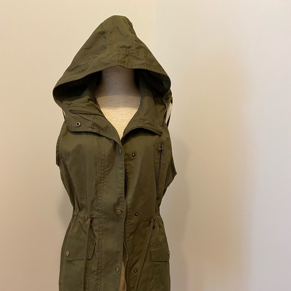 Olive green utility vest
